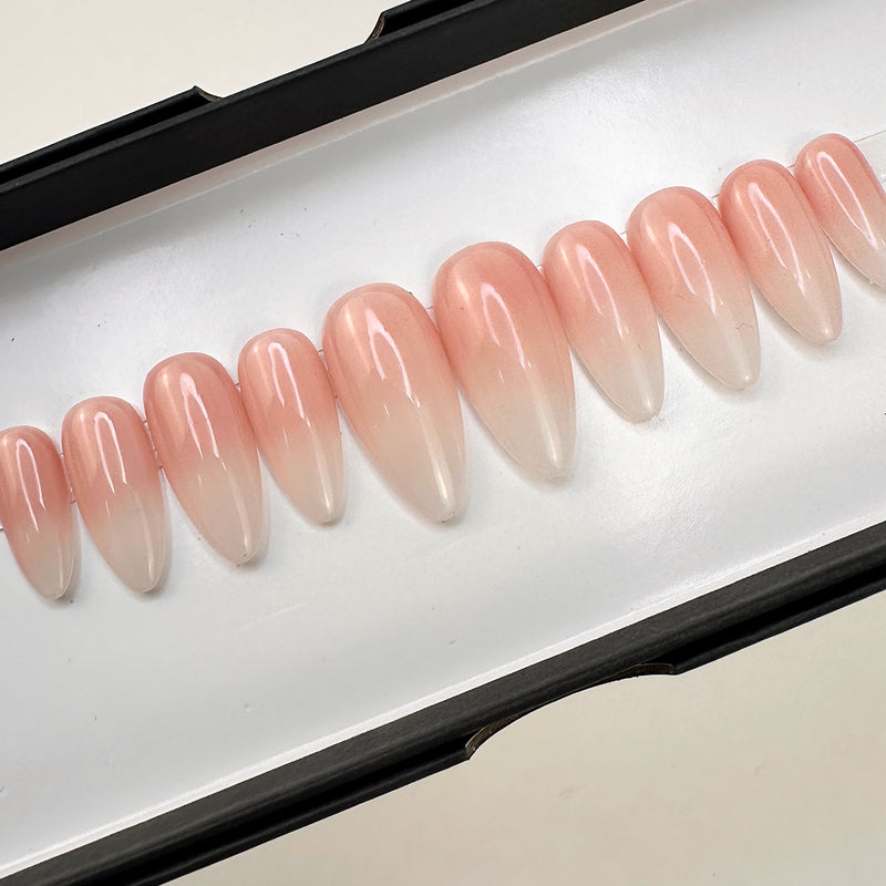 Ready To Ship Now- Dreamy Acrylic Ombre, Almond, M