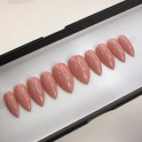 READY TO SHIP SET NOW- Soph Pink Glossy, Stiletto, Size L