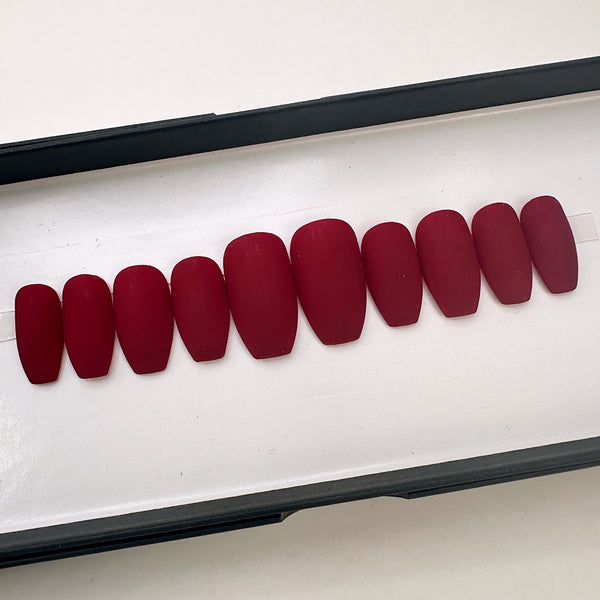 Ready To Ship Set Now- Solid Red Matte, Coffin M