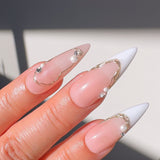 Handmade- LOVE EDIT- Vow & Veil White French Pearl Press On Nail Set