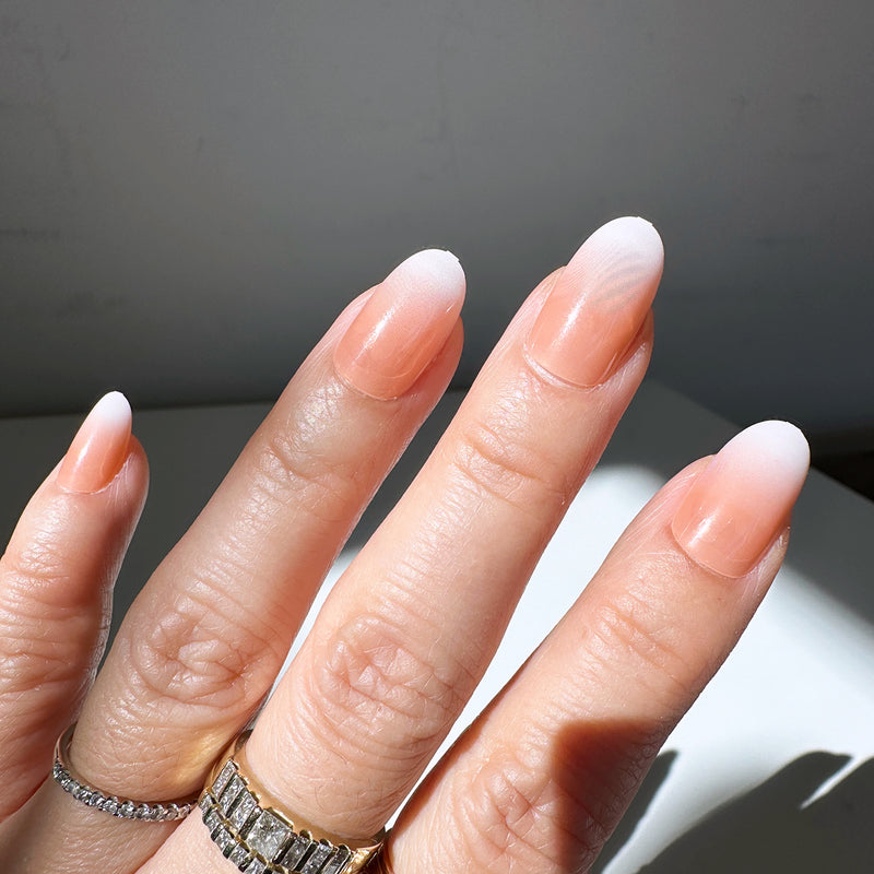 Instant Glam- Anna Nude Ombre- Short Oval Press On Press On Nail Set