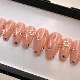 Handmade- Pinkbell Cutie, Soft Glam Romance Press On Nail set