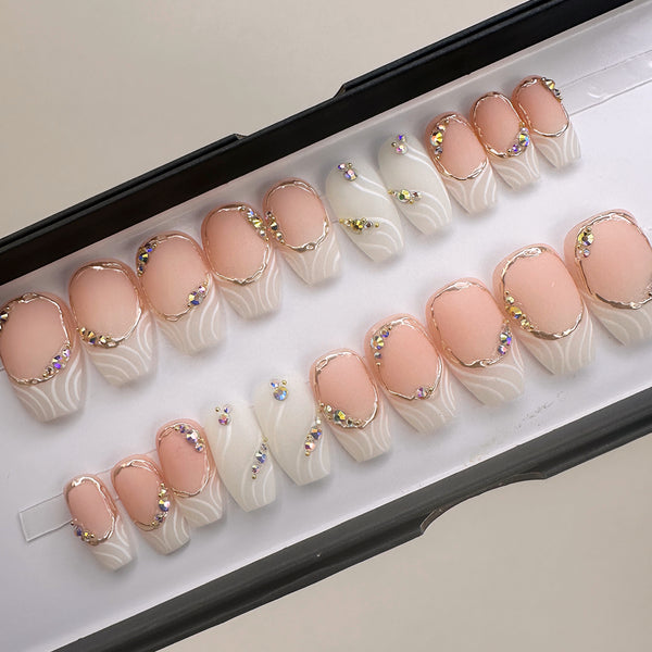 Ready To Ship Set Now- Glow Within, Coffin, Full Set 20 Tips