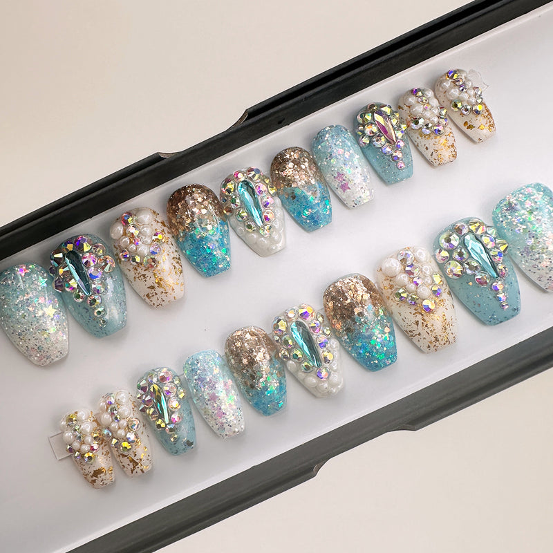 Ready To Ship Now- Blue Barbie, Coffin, Full Set