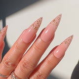 Handmade- Golden Cheetah Press On Nail Set