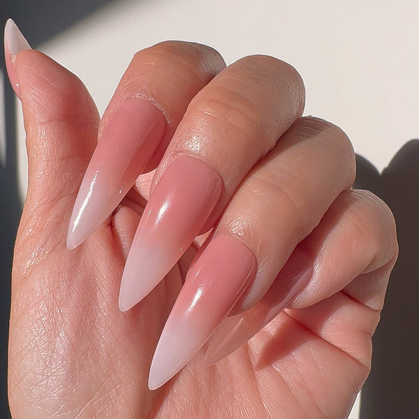 Handmade- Rosé Dreamy Acrylic Pink Ombre Press On Nail Set