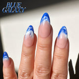 Handmade-Blue Galaxy Marble Press-On Nail Set