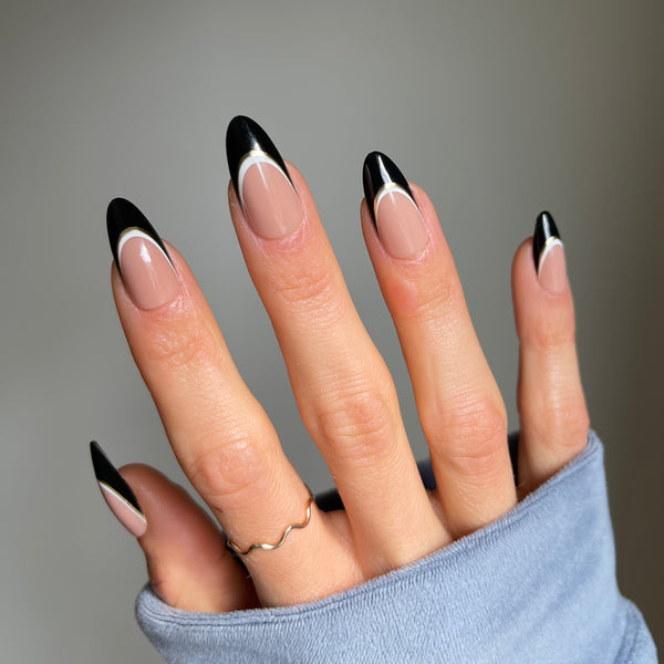 Louis Vuitton nails  Golden nails, Nails, Black chrome nails