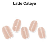 Instant Gel Manicure- Latte Cateye, Semi-Cured Gel Nail Wrap