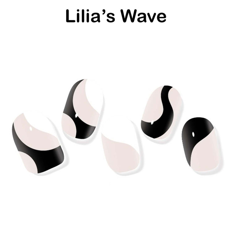 Instant Gel Manicure- Lilia's Wave, Semi-Cured Gel Nail Wrap