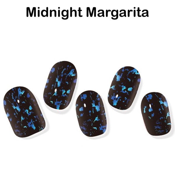 Instant Gel Manicure- Midnight Margarita, Semi-Cured Gel Nail Wrap