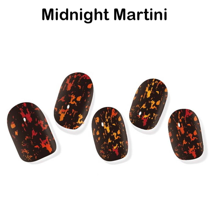 Instant Gel Manicure- Midnight Martini, Semi-Cured Gel Nail Wrap
