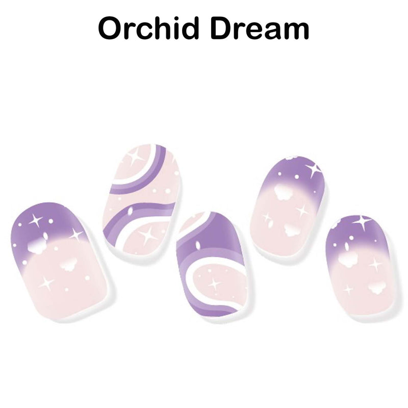 Instant Gel Manicure- Orchid Dream, Semi-Cured Gel Nail Wrap