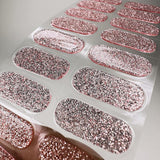 Instant Gel Manicure- Pink Firework, Semi-Cured Gel Nail Wrap