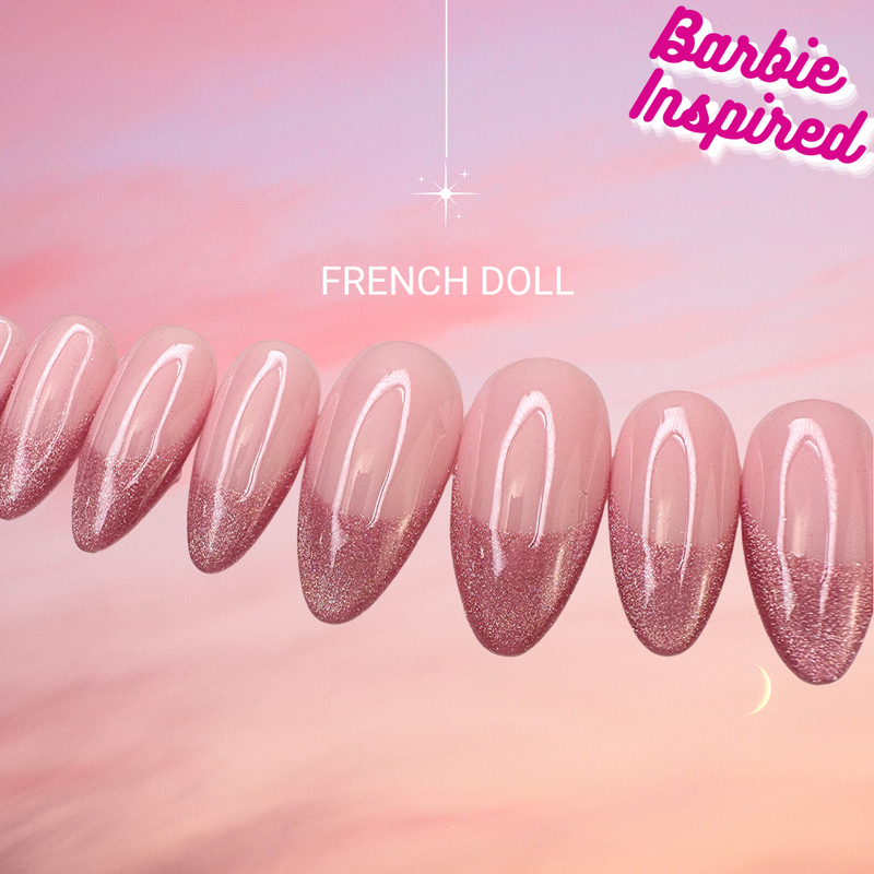 Handmade- Barbie Collection, French Doll Press On Nail Set