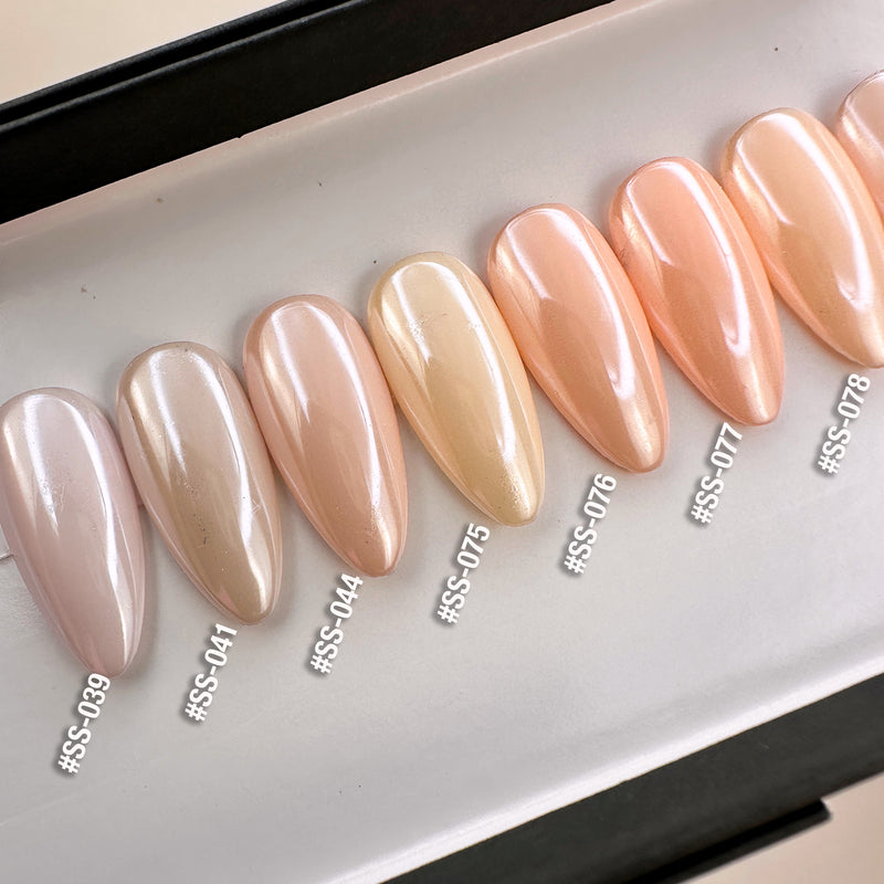 Handmade- Soft Shell Pastel Chrome Glazed Press On Nail- Pick One Color!