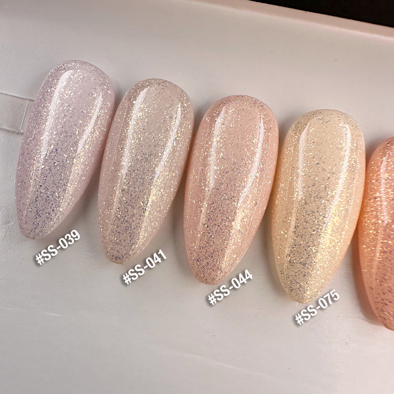 Handmade- Soft Shell Pastel Glitter Finished Press On Nail- Pick One Color!