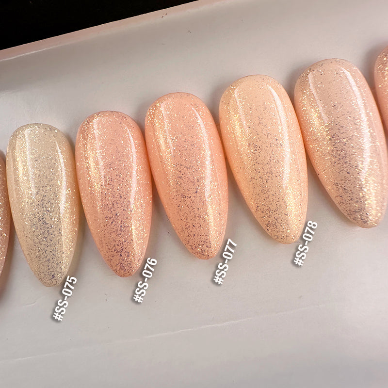 Handmade- Soft Shell Pastel Glitter Finished Press On Nail- Pick One Color!