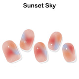 Instant Gel Manicure- Sunset Sky, Semi-Cured Gel Nail Wrap