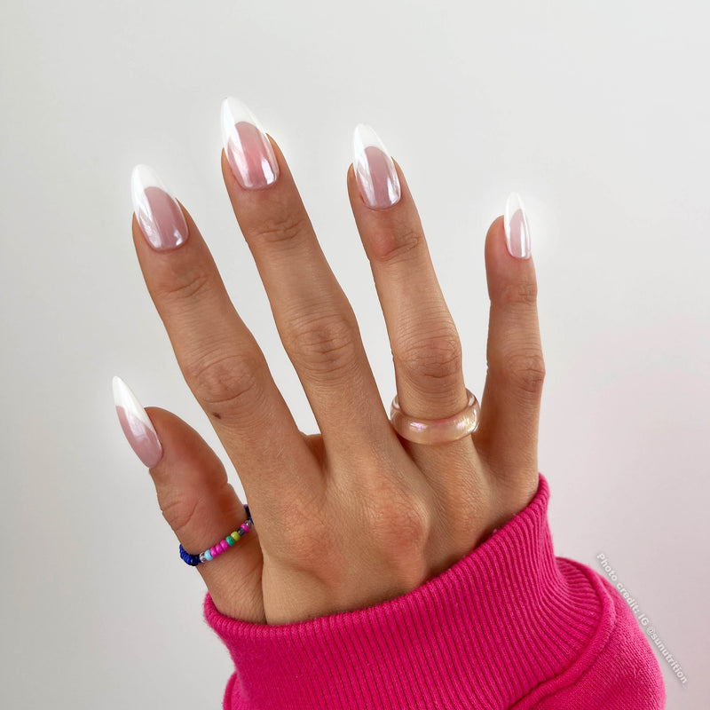 chrome french nails