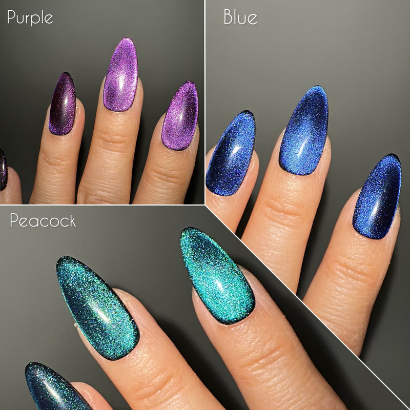 Handmade- Twilight Teardrop Cat-Eye- Peacock, Blue, Purple - Pick One Color!