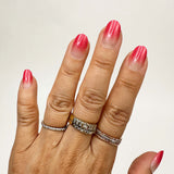 Instant Glam- Scarlet Ombre Short Oval Press On Nail Set