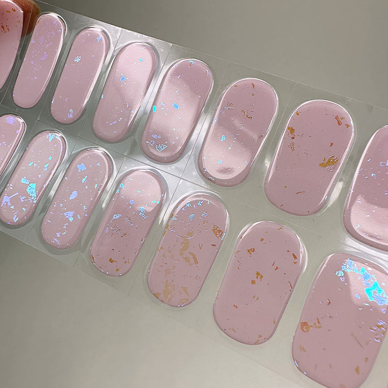 Instant Gel Manicure- Pink Sorbet, Semi-Cured Gel Nail Wrap
