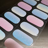 Instant Gel Manicure- Shimmery Cotton-candy, Semi-Cured Gel Nail Wrap