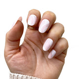 Instant Glam- Groove Wave Pattern Short Oval Press On Nail Set