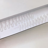 Instant Glam- White Quartz Medium Coffin Press On Nail Set