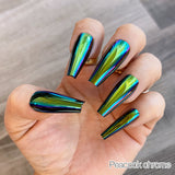 Instant Glam- Chrome C-Curve Long Coffin Press On Nail Set