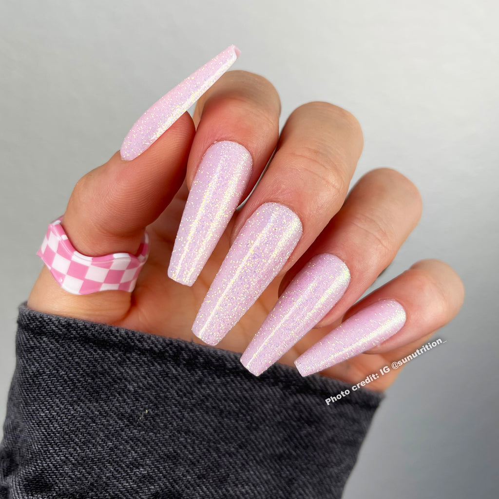 Instant Luxury Acrylic Press-on Nails- Watermelon Sugar- C-Curve Long Coffin