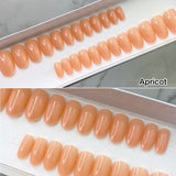 Instant Glam- Glossy Short Oval Solid Press ON Nail Set