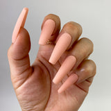 Handmade- Solid Boomlicious Nude Press On Nails Set- Glossy or Matte