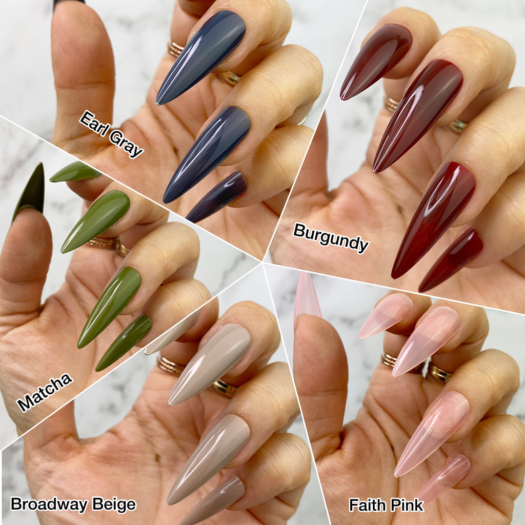 Gellen Almond Fake Nails - Acrylic Nail Kit with 504Pcs Pre-Shaped Tips