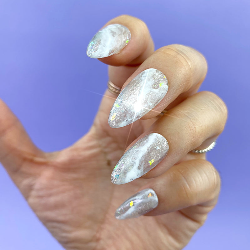 2022 Trends 24 Pcs With Glue DIY Fake Nails With Glue French Cool Finger  Nail Art False Nail Nail Sticker/芭蕾美甲/婚庆美甲/学生 | Shopee Malaysia
