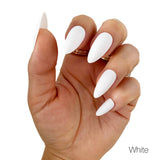 Instant Glam- Solid Almond Matte Press On Nail Set- Black or White