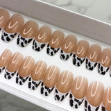 Instant Glam- Cowgirl Coffin Animal Print French Press On Nail Set