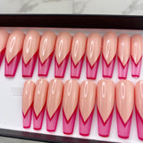 Instant Glam- Desiree V French C-Curve Long Coffin Press On Nail Set