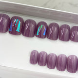Instant Glam- Madre Perla Sheer Purple Short Square Press On Nail Set
